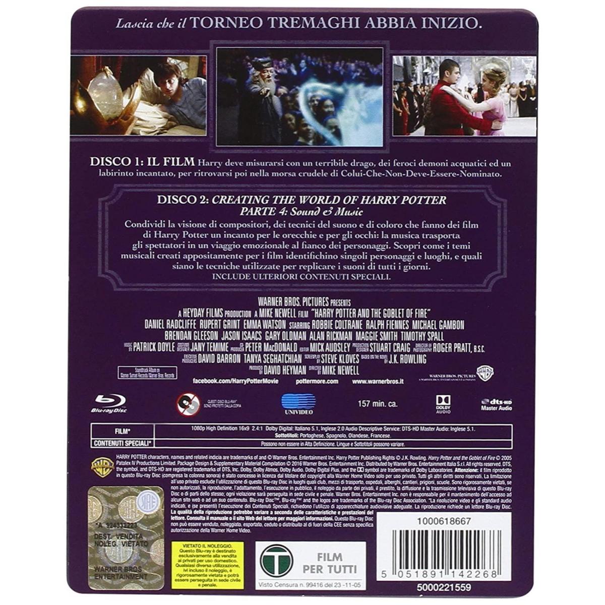 Harry Potter e Il Calice di Fuoco Blu-Ray + Steelbook Warner Bros.