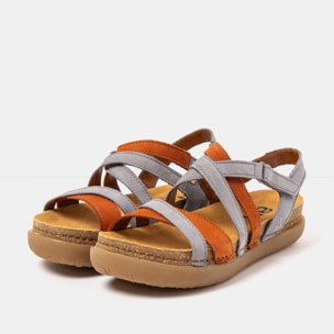 Sandalias 1714 MULTI DENIM-DARK ORANGE /RHODES color Denim-dark orange