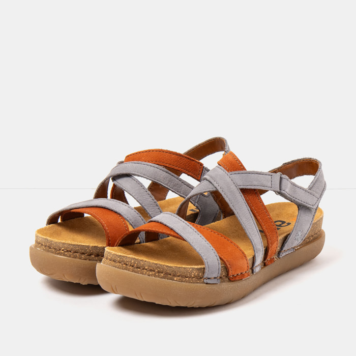 Sandalias 1714 MULTI DENIM-DARK ORANGE /RHODES color Denim-dark orange