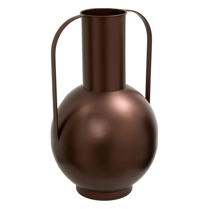 Vase en métal Barrel H.42,5cm chocolat
