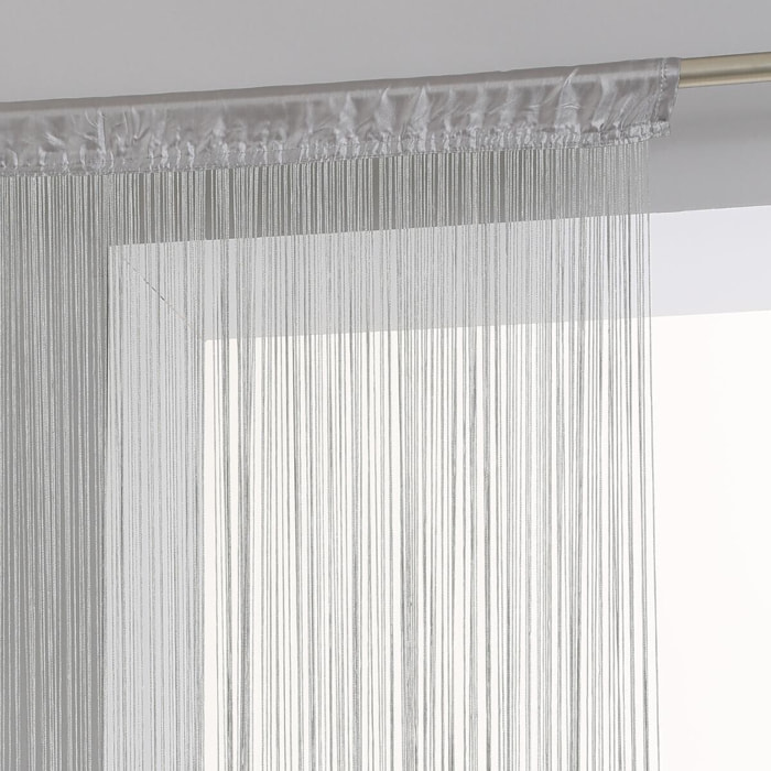 Rideau fil gris 90x200cm