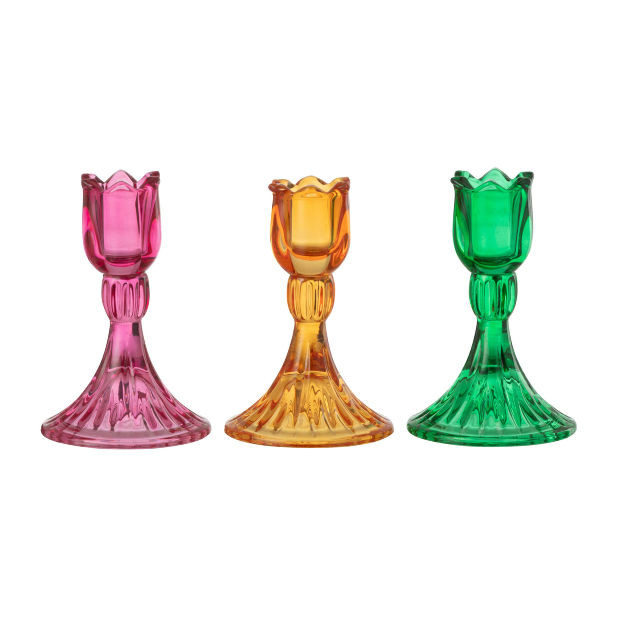 J-Line chandelier Tulipe - verre - mix - 3 pièces