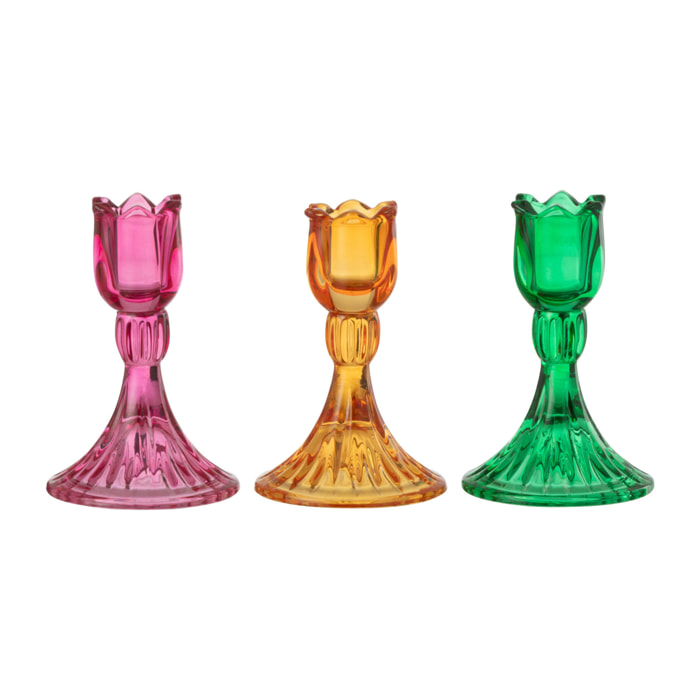 J-Line chandelier Tulipe - verre - mix - 3 pièces