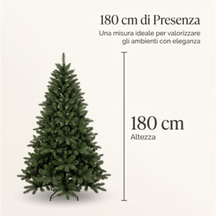 Albero di Natale artificiale in PVC e acciaio - VERDE