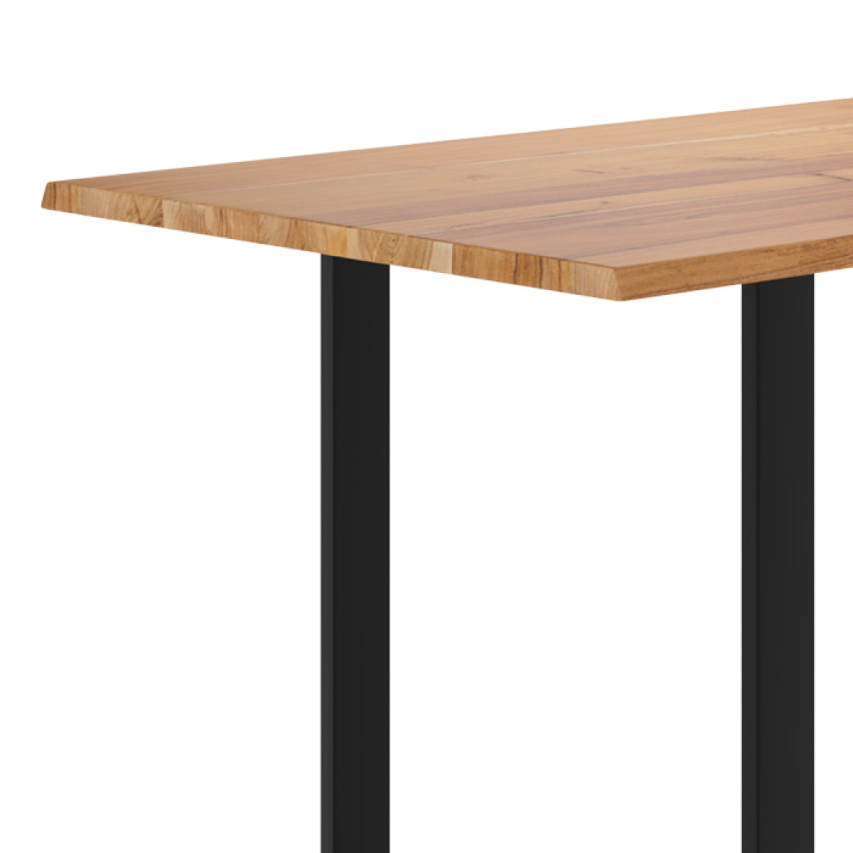 Table rectangulaire 8 personnes en bois d'acacia et métal  200 cm - Joko