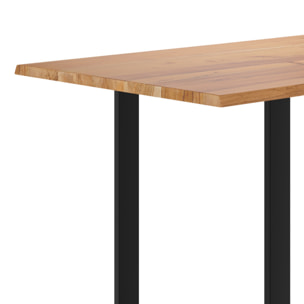 Table rectangulaire 8 personnes en bois d'acacia et métal  200 cm - Joko