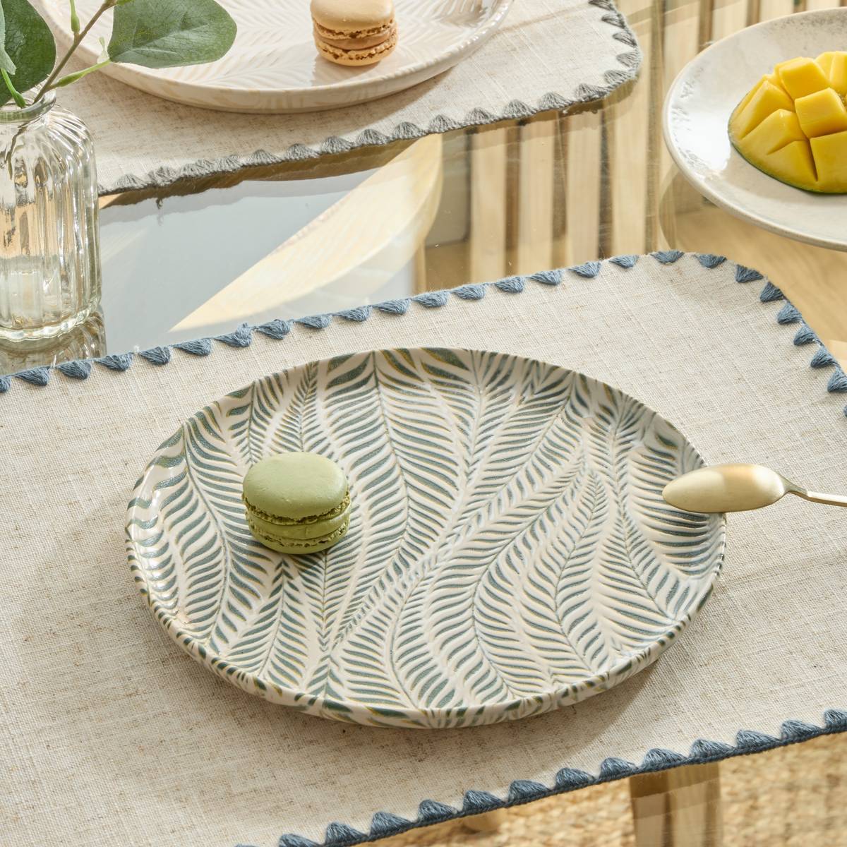 Assiette dessert Gina D22cm vert