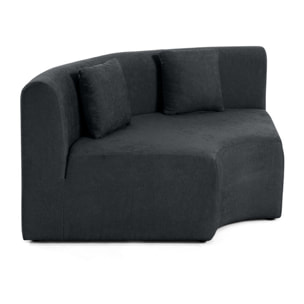Ikare - module d'assise d'angle réversible - en tissu - Gris