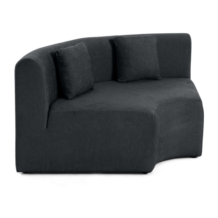 Ikare - module d'assise d'angle réversible - en tissu - Gris