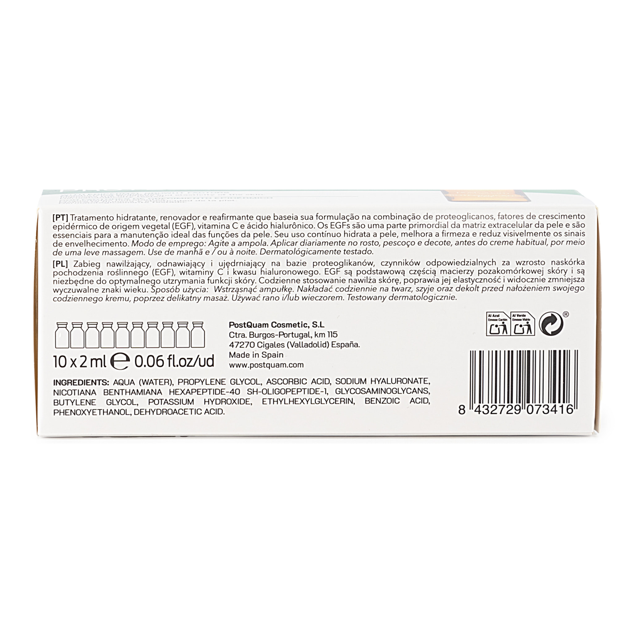 Proteoglicanos Egf - Todo tipo de piel - 10x2 ml