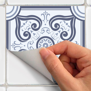 Stickers muraux - Sticker Mural Carrelage adhésif Cuisine Salle de Bain - 9 STICKERS CARREAUX DE CIMENT AZULEJOS LIPINO