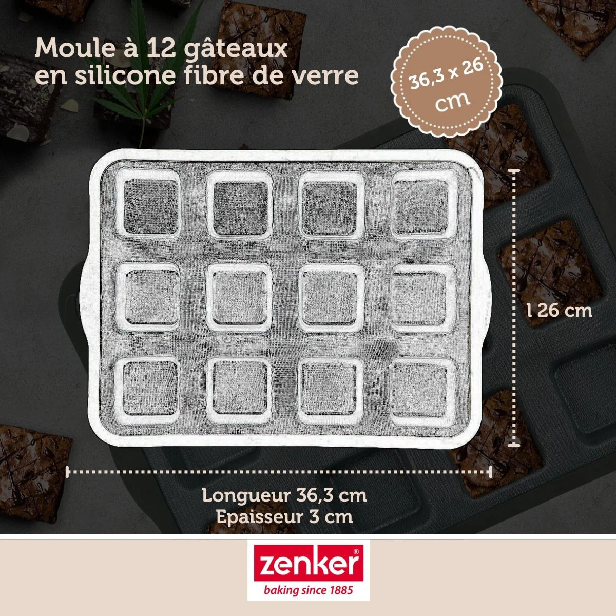 Set de 5 ustensiles de pâtisserie moule à gâteaux bols spatule et verre doseur Silicone fibre de verre Silicone fibre de verre Zenker  Silicone fibre de verre