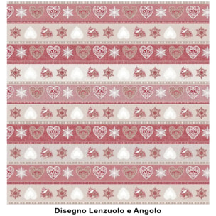 Lenzuolo Inferiore Angolare STELVIO 100% Cotone e Made in Italy nbaita montagna tirolese