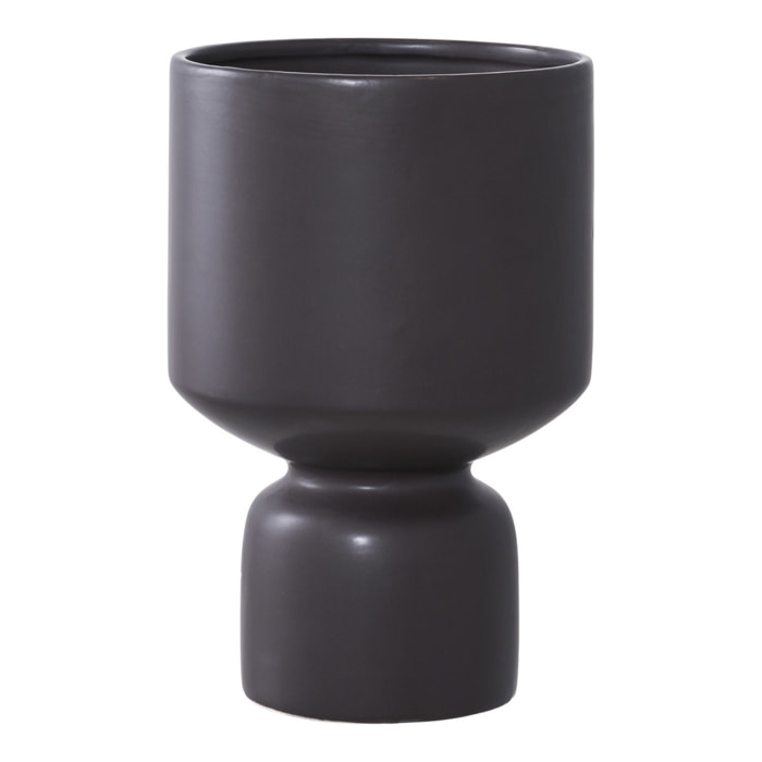 Portavaso in ceramica nera Vikasa Home ø15x23,5 cm