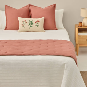 Topper reversible acolchado Rustcol color rosa empolvado Poliéster