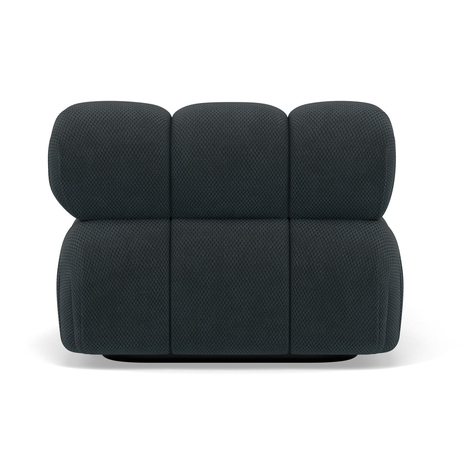 Ruby - module d'assise méridienne gauche en velours texturé - Noir