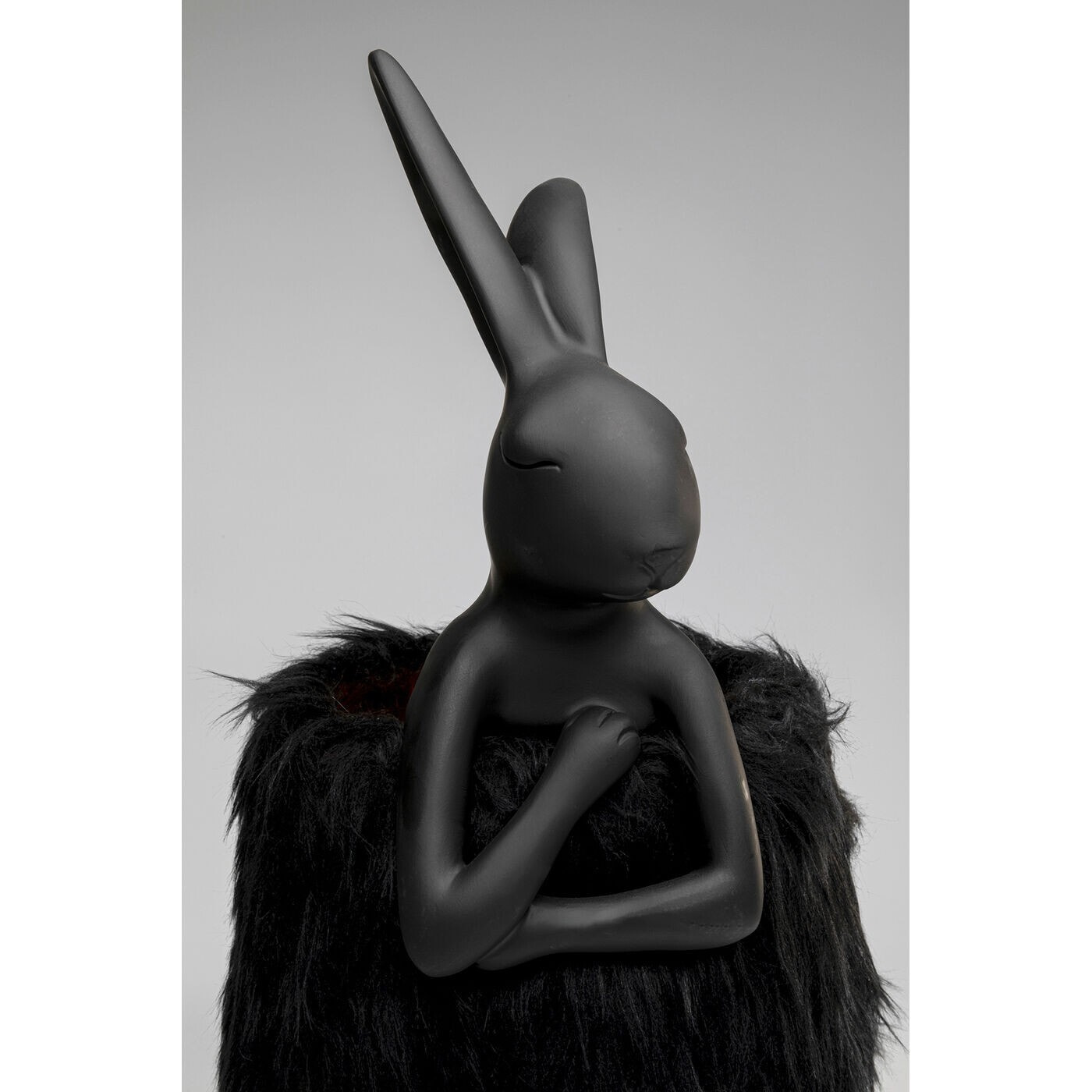 Lampe Animal lapin Fluff noir 68cm Kare Design