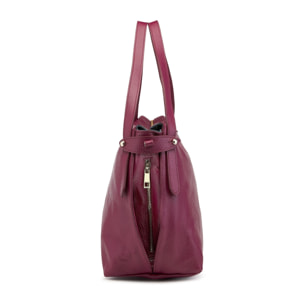 Borse Donna colore Bordeaux-in pelle Made in Italy 38x28x16cm