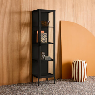 Buffet de rangement acier et verre trempé 1 porte 160cm ARKANSAS