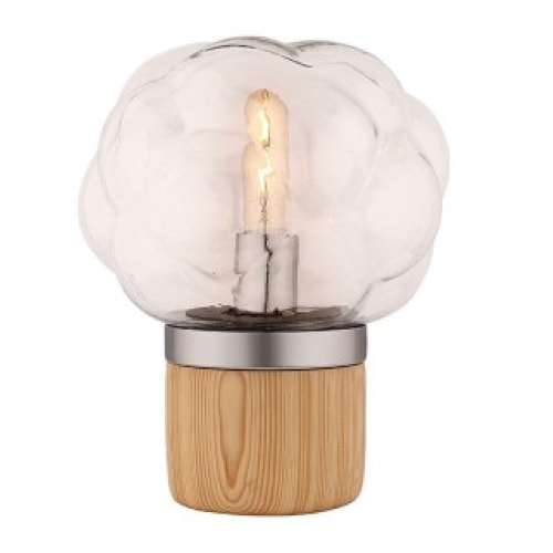 Lampe à poser en verre transparent - CHAMPI