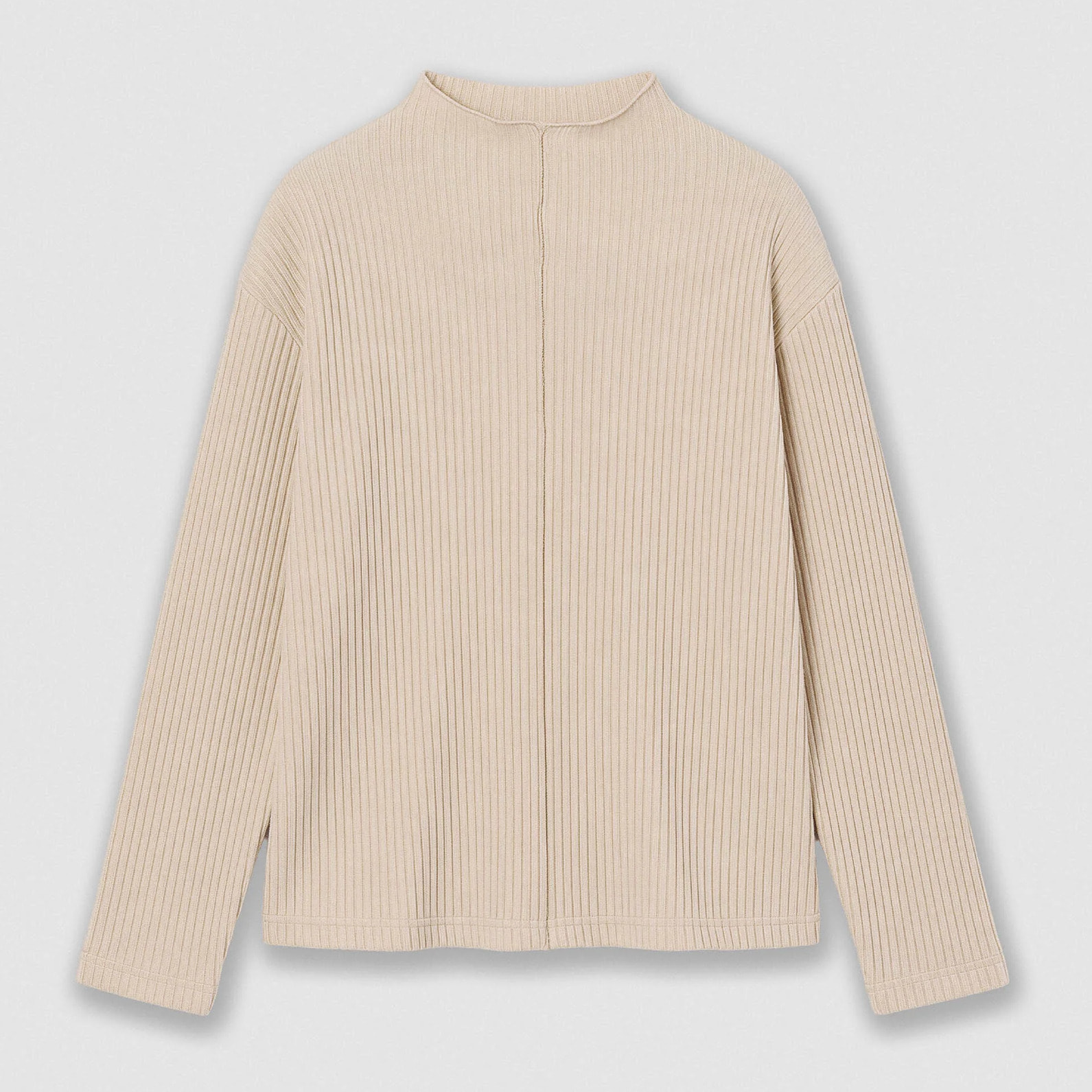 Set maglia e pantaloni a coste beige