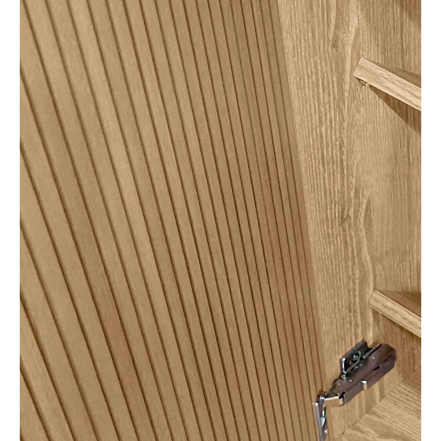 Zapatero Lofoten melamina roble dorado puertas impresión vallado 112x90x27cm