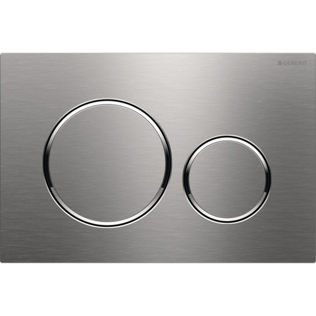 Plaque de déclenchement Geberit Sigma20 ronde double chasse inox brossé 115.882.SN.1