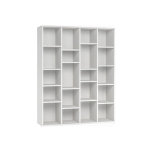 Bibliothèque design en bois blanc L149 cm RYTHM