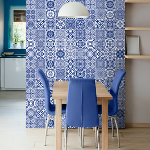 Stickers muraux - Sticker Mural Carrelage adhésif Cuisine Salle de Bain - 30 STICKERS CARREAUX DE CIMENT AZULEJOS MELINDA