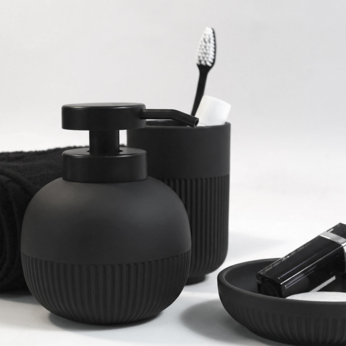 Porte Savon GINO Noir en plastique MSV