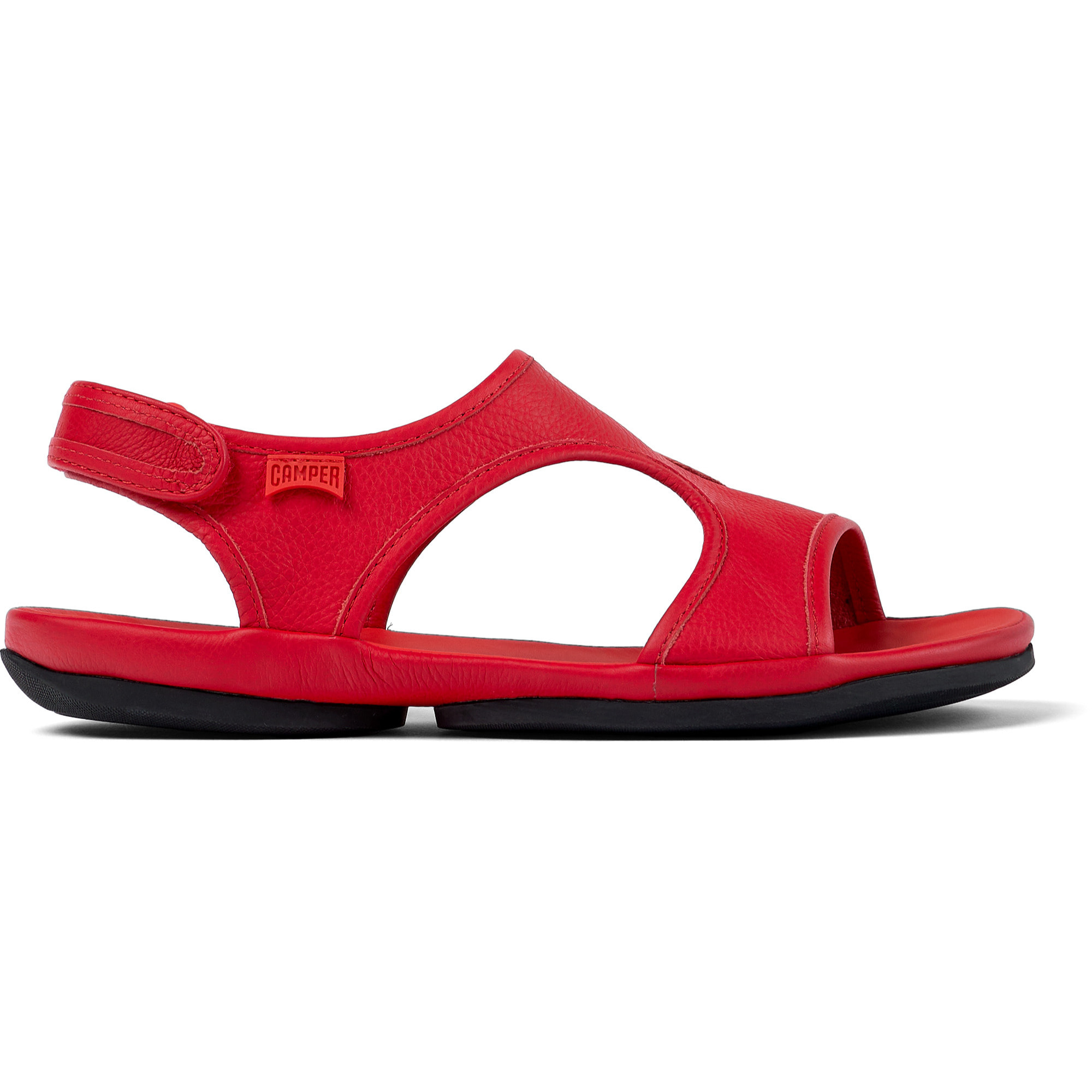 Sandalias - CAMPER Right Nina - Rojo - Cuero liso