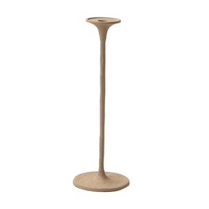 Candelabro Aluminio Beige 14x14x41 Cm