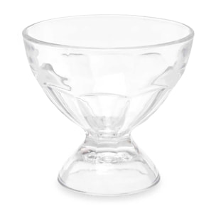 PACK 6 COPPE GELATO VETRO CON PIEDISTALLO