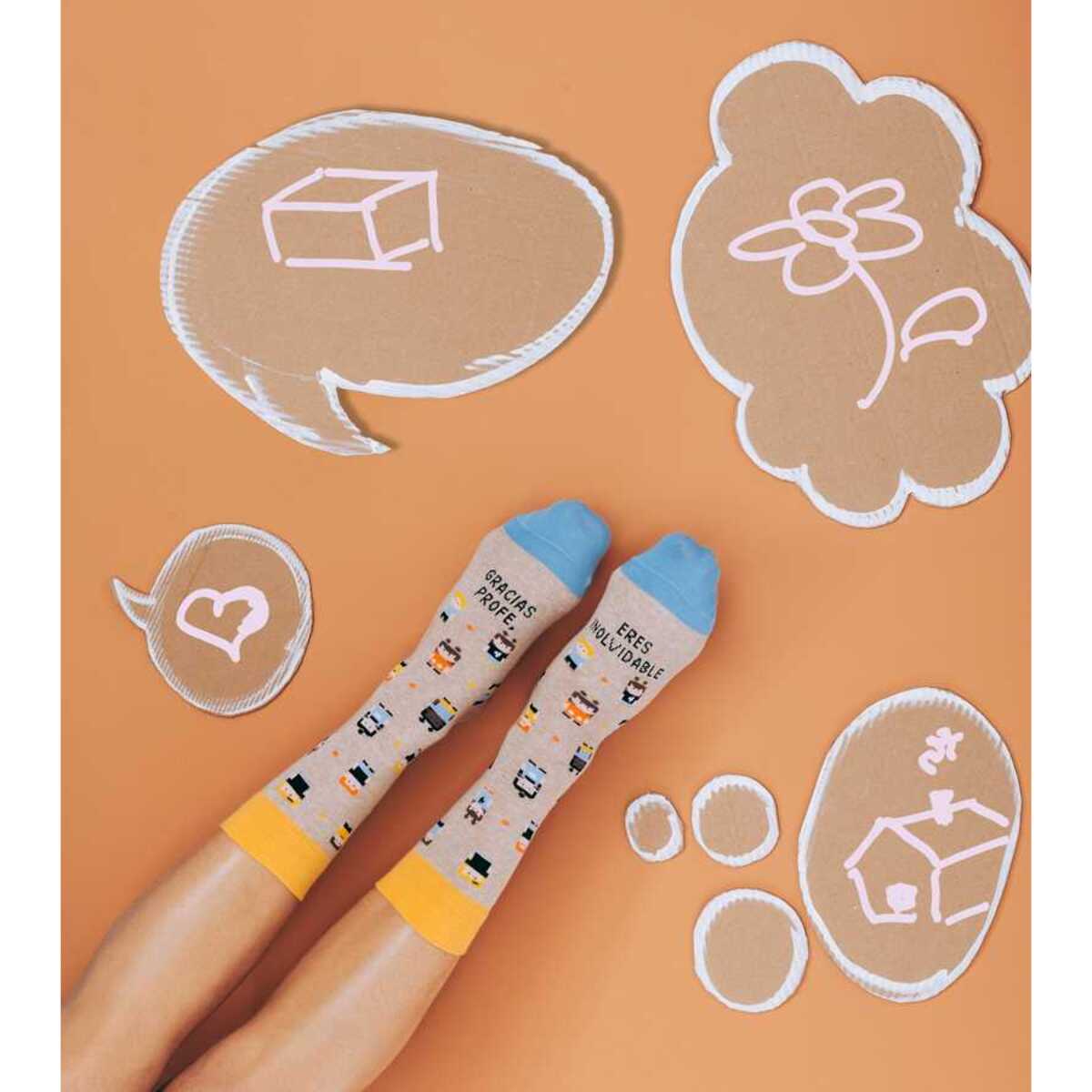 Calcetines Profe "Gracias profe, eres inolvidable" talla 42-46