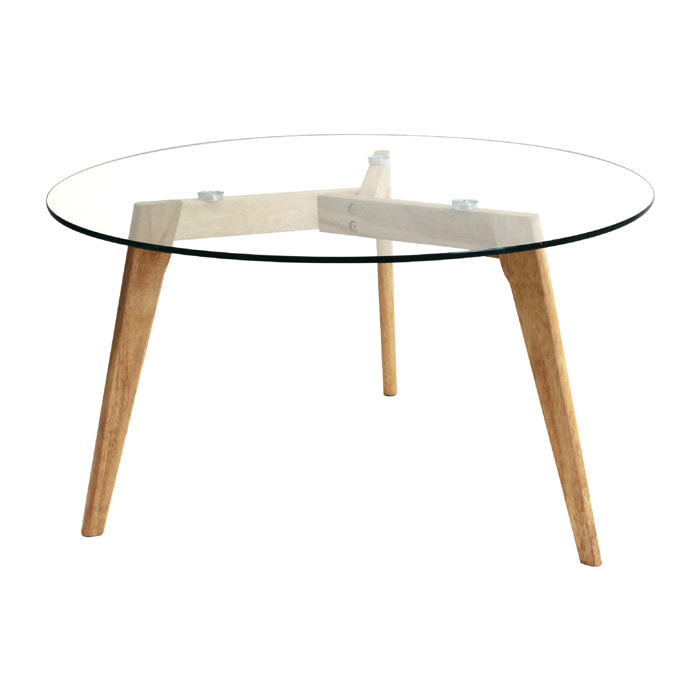 Table Ronde En Verre Diam 80 Cm