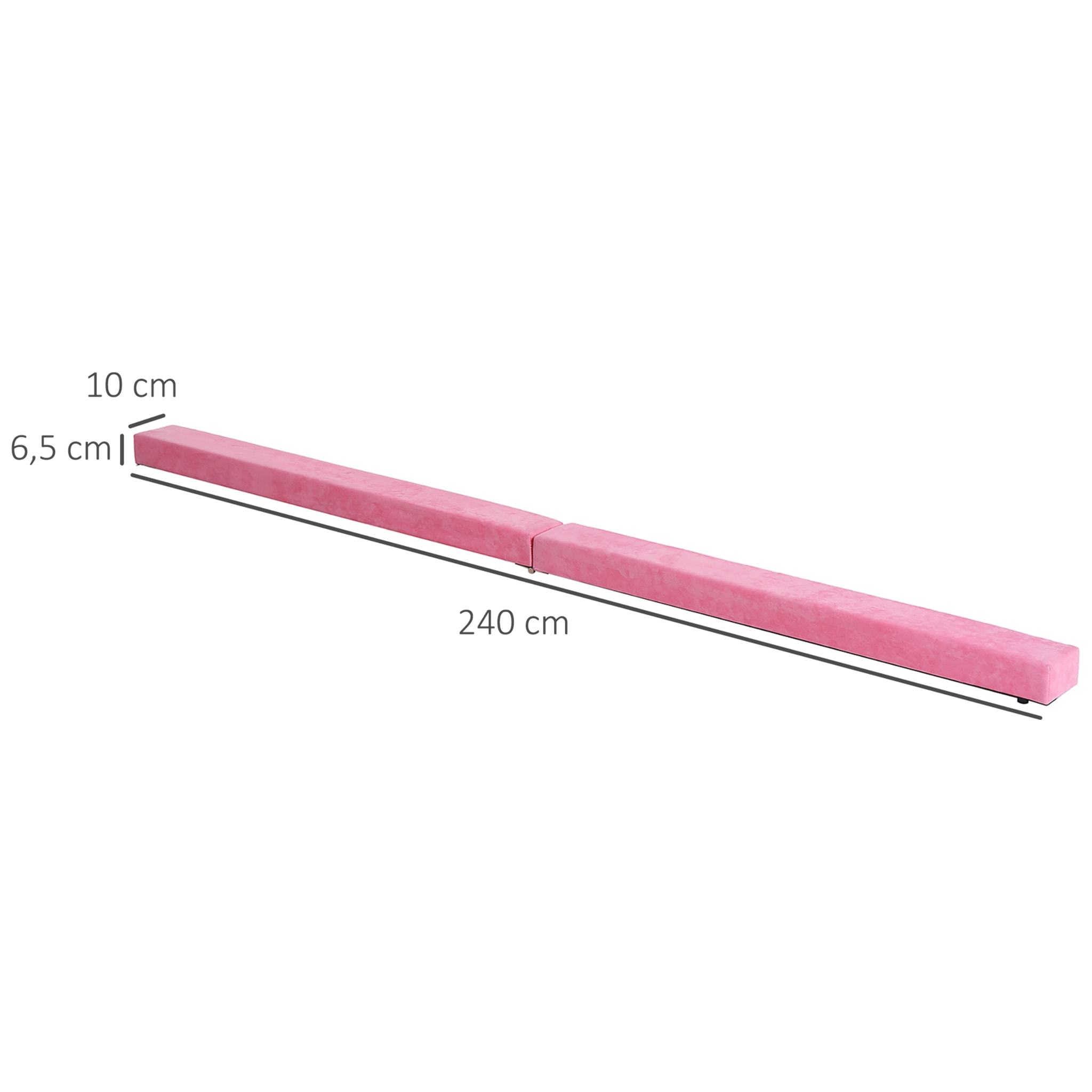 Barra de Equilibrio Gimnasia Plegable 210 cm Barra de Gimnasia Artística Viga de Equilibrio para Niños Principiantes y Gimnastas Profesionales para Entrenamiento en Casa Rosa