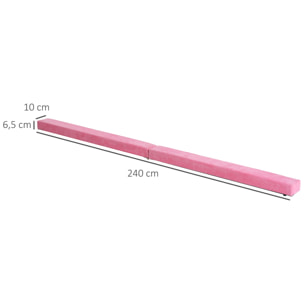 Barra de Equilibrio Gimnasia Plegable 210 cm Barra de Gimnasia Artística Viga de Equilibrio para Niños Principiantes y Gimnastas Profesionales para Entrenamiento en Casa Rosa