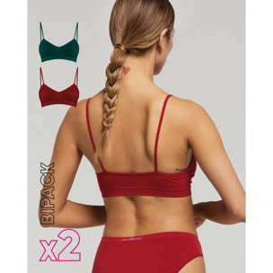 Brassiere seamless con spalline sottili X2