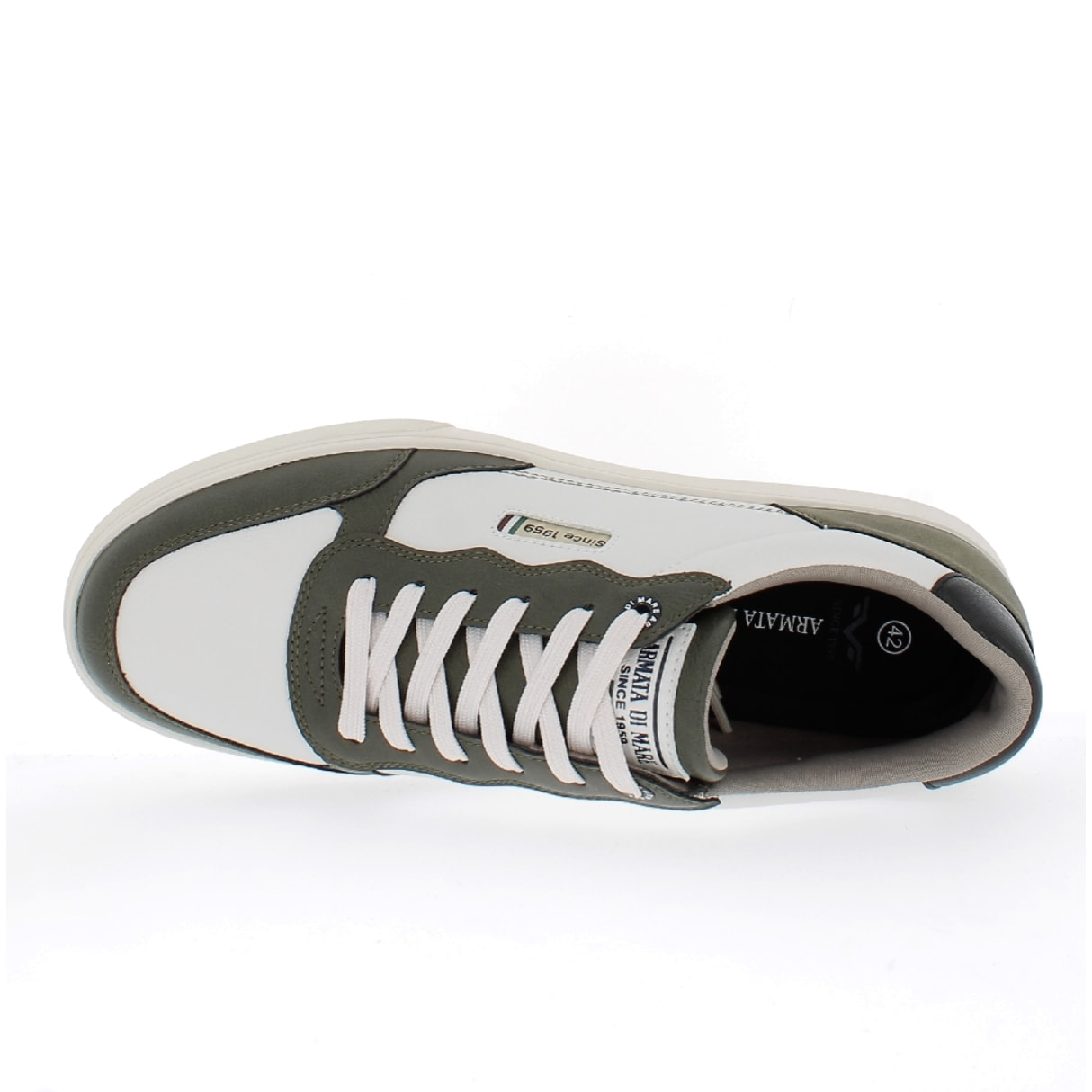 Armata di Mare Scarpe Uomo Court Sneakers Casual con Soletta Rimovibile in Memory Foam AMU W24M606 Military Off White