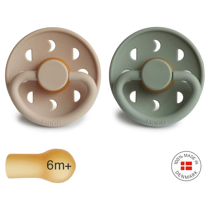 Frigg Pack 2 Chupetes Block Latex Moon Phase