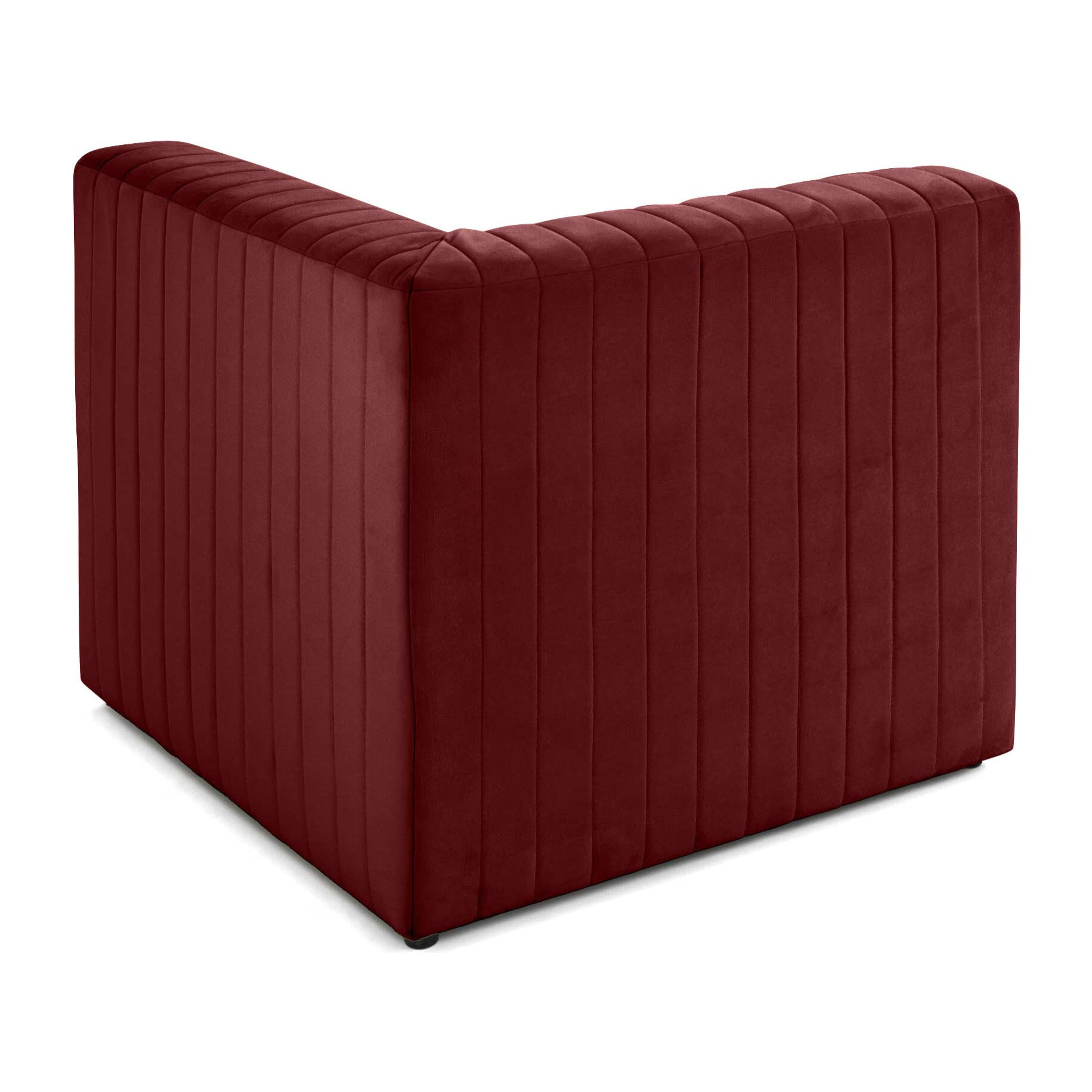 Nova - module d'assise d'angle réversible - en velours - Rouge