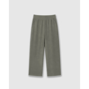 Pantalón largo fluido liso azul agua