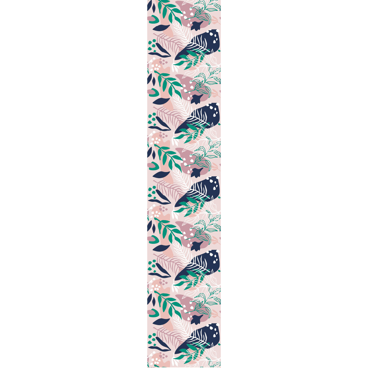 Papier peint intissé pré-encollé - TROPICAL ROSE ET BLEU MARIN - 1 rouleau