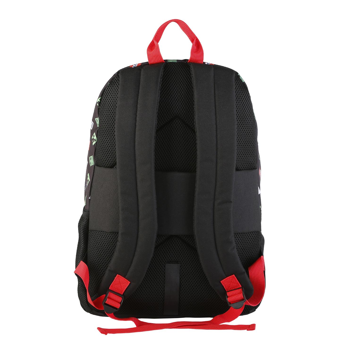 Minecraft TNT mochila primaria doble compartimento, de gran capacidad y adaptable a carro.