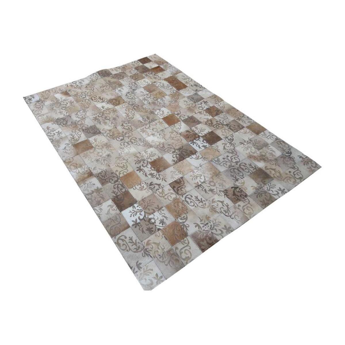 Tapis peau de vache kilim fait main BUPE