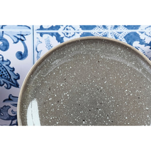 Assiette STELLAR Ø22cm - 6 pièces - Gris béton