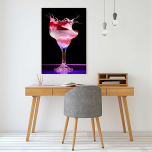 Tableau decoration cuisine cocktail rose Toile imprimée
