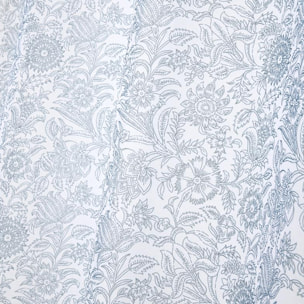 Voilage tamisant au style fleuri - Bleu azur