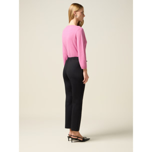 Oltre - Pantalones jogger de punto milano - Negro