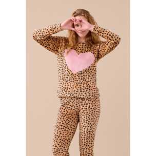 Pigiama donna ciniglia felpata - soft touch articolo animalier Noidinotte